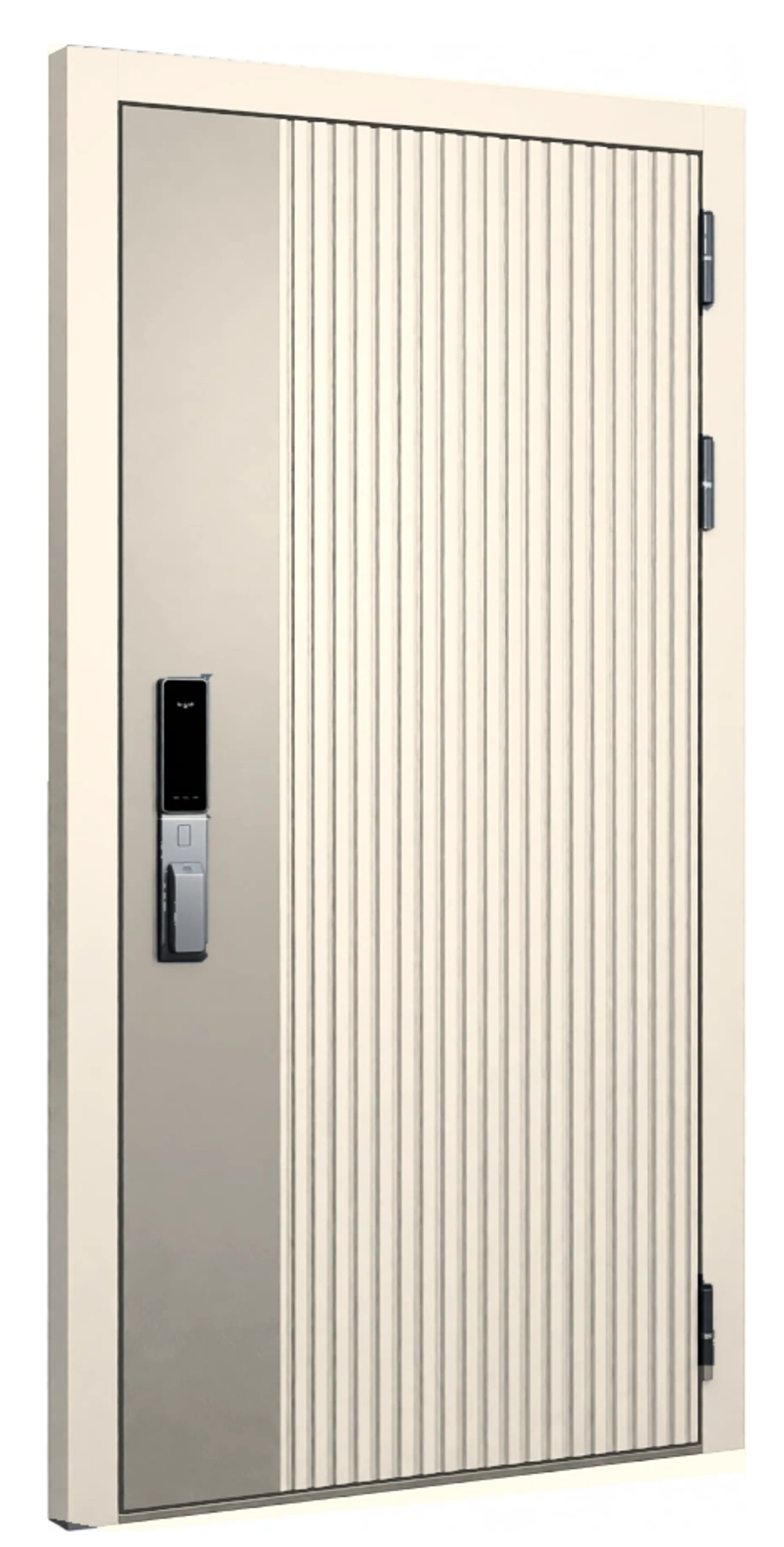 Стальная дверь «Нейро» с умным замком кремово-белый в Высоковске — фото 1